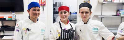 Student cooks at The Brasserie